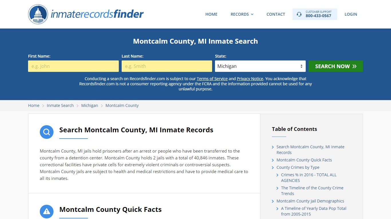 Montcalm County, MI Inmate Lookup & Jail Records Online